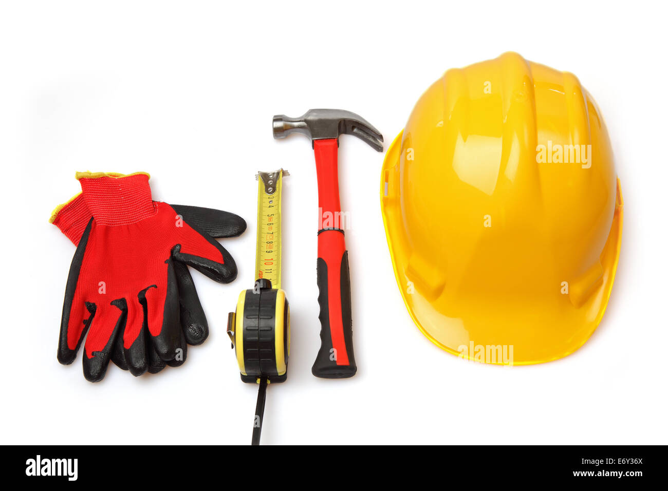 isolated construction tools on the white background Stock Photo - Alamy