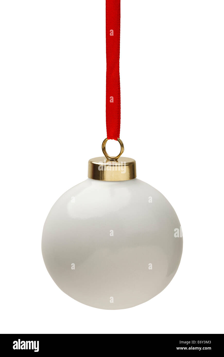 Blank Christmas Bulb with Copy Space Isolated On White Background Stock ...