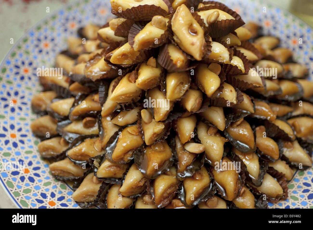Moroccan pastries, Marrakech, Morocco Stock Photo