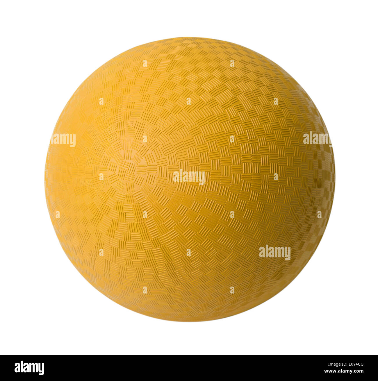 Yellow Rubber Ball Isolated on White Background. Stock Photo