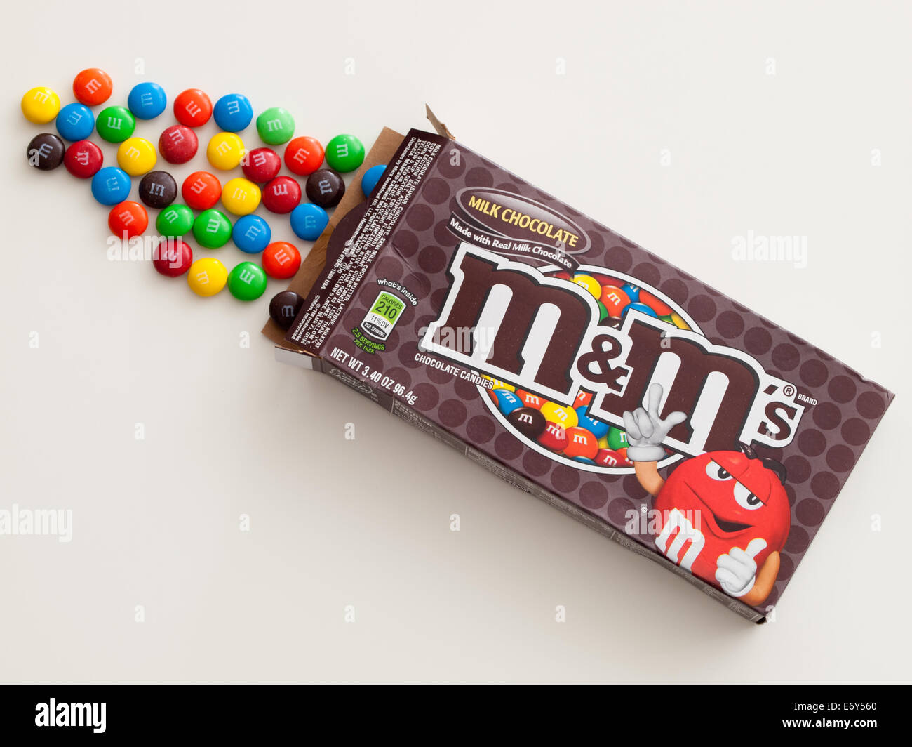 Plain" M&M's chocolate candy. Produced by Mars, Inc Stock Photo - Alamy