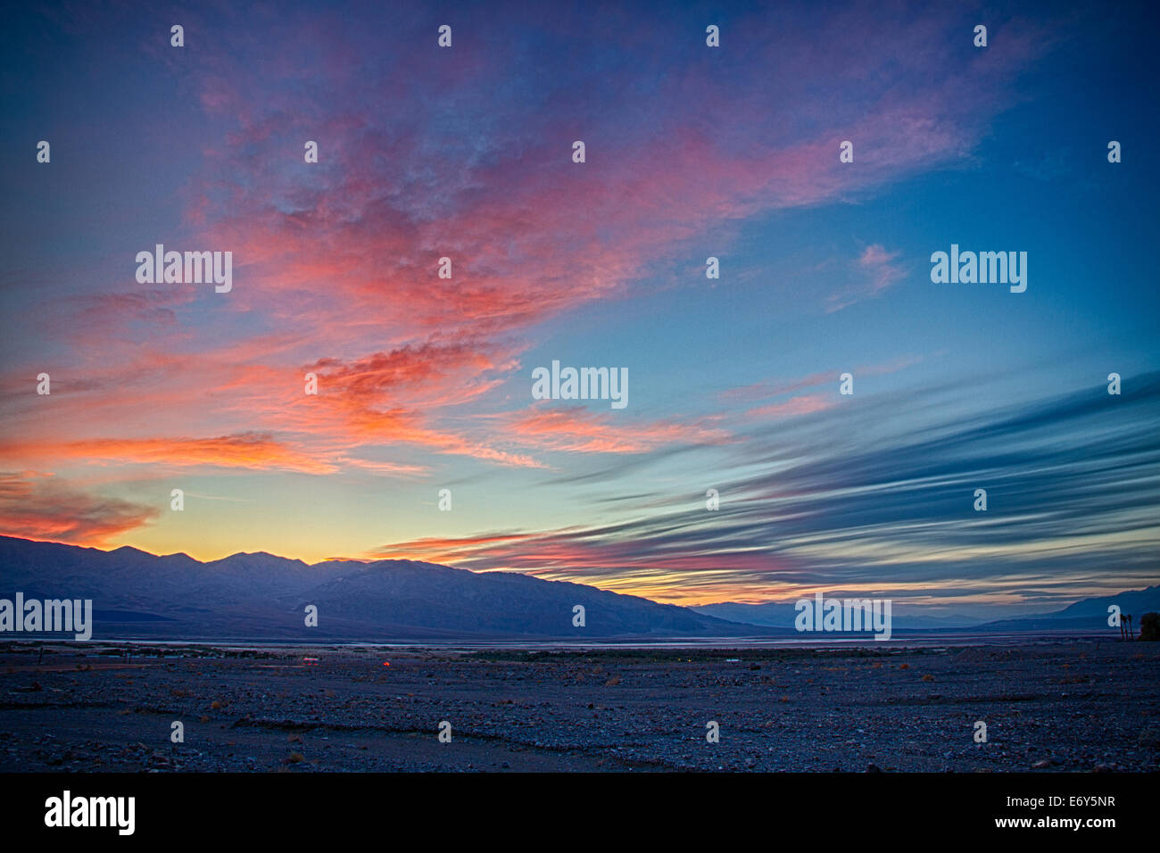 Sunset over Death Valley . Taken from the Furnace Creek Inn. Death ...