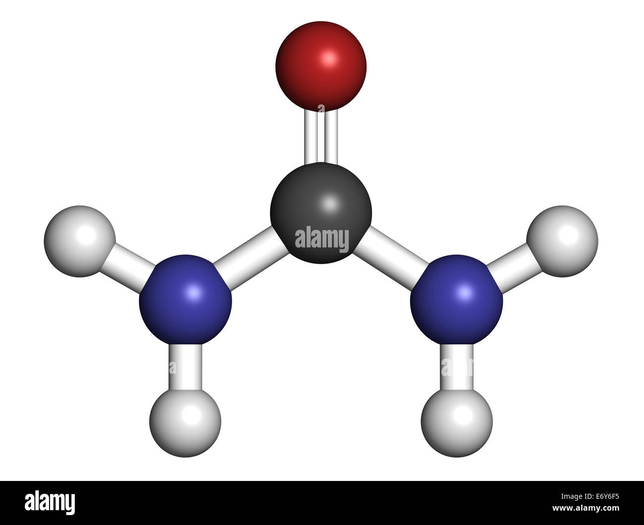 Urea (carbamide) molecule. Used in cosmetics, fertilizer; present in