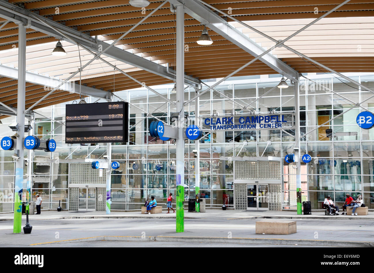 WinstonSalem, North Carolina. Carl Campbell transportation center, bus