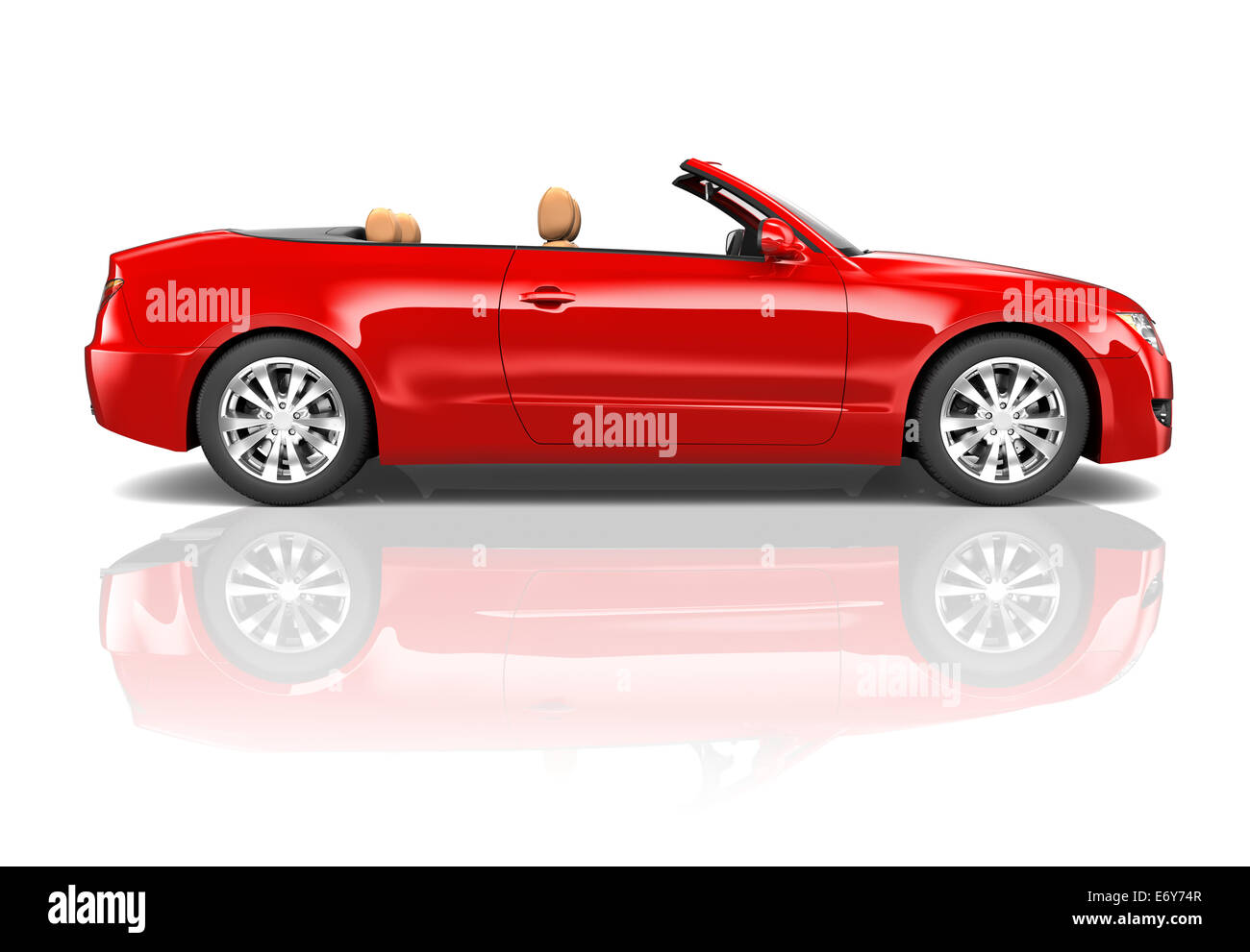 Red Sedan Convertible Stock Photo - Alamy