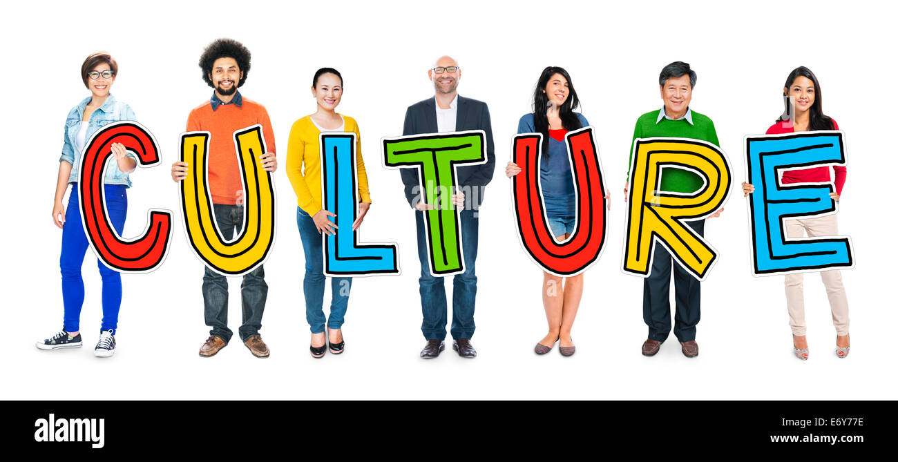 Group of People Standing Holding Culture Stock Photo