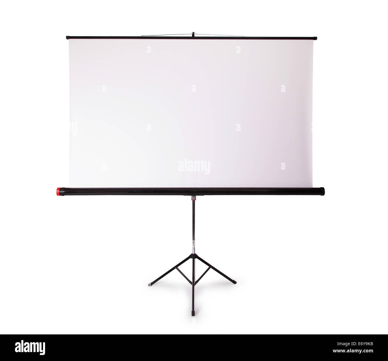 Blank projection screen with copy-space, isolated on white Stock Photo