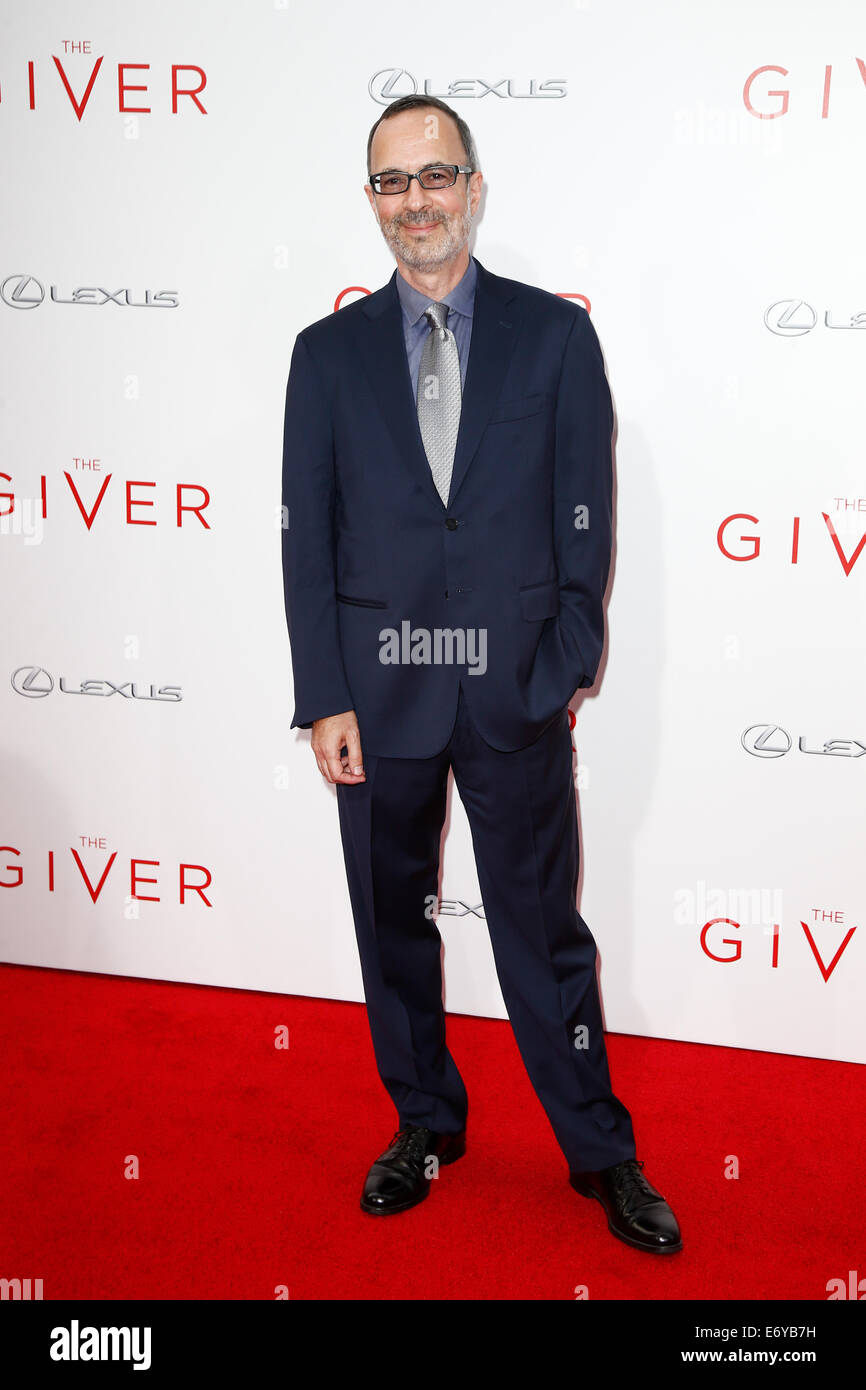 Writer Robert B. Weide attends the premiere of 'The Giver' at the Ziegfeld Theatre on August 11, 2014 in New York City. Stock Photo