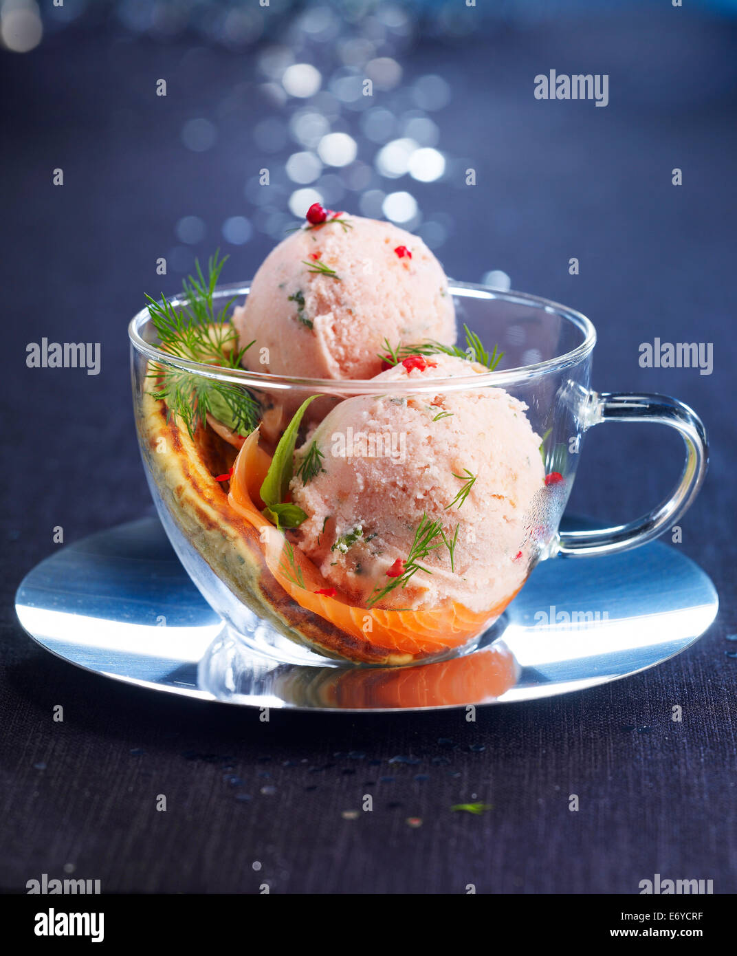 Salmon ice cream Stock Photo Alamy
