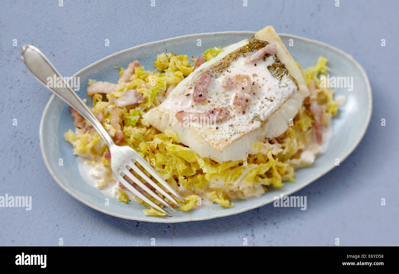 Pike-perch from the Loire with vinaigar from Orleans Stock Photo