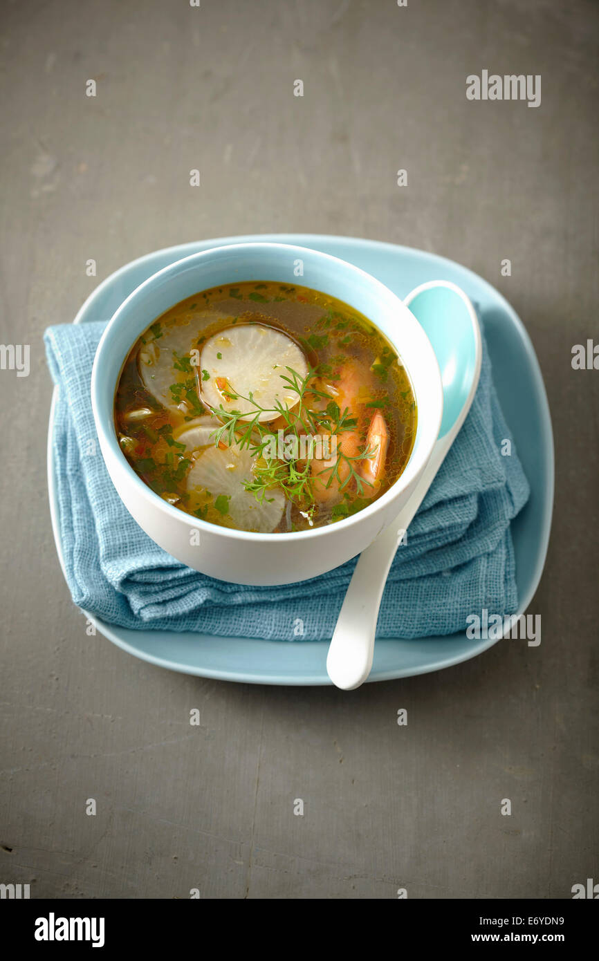 Thai-style turnip soup Stock Photo