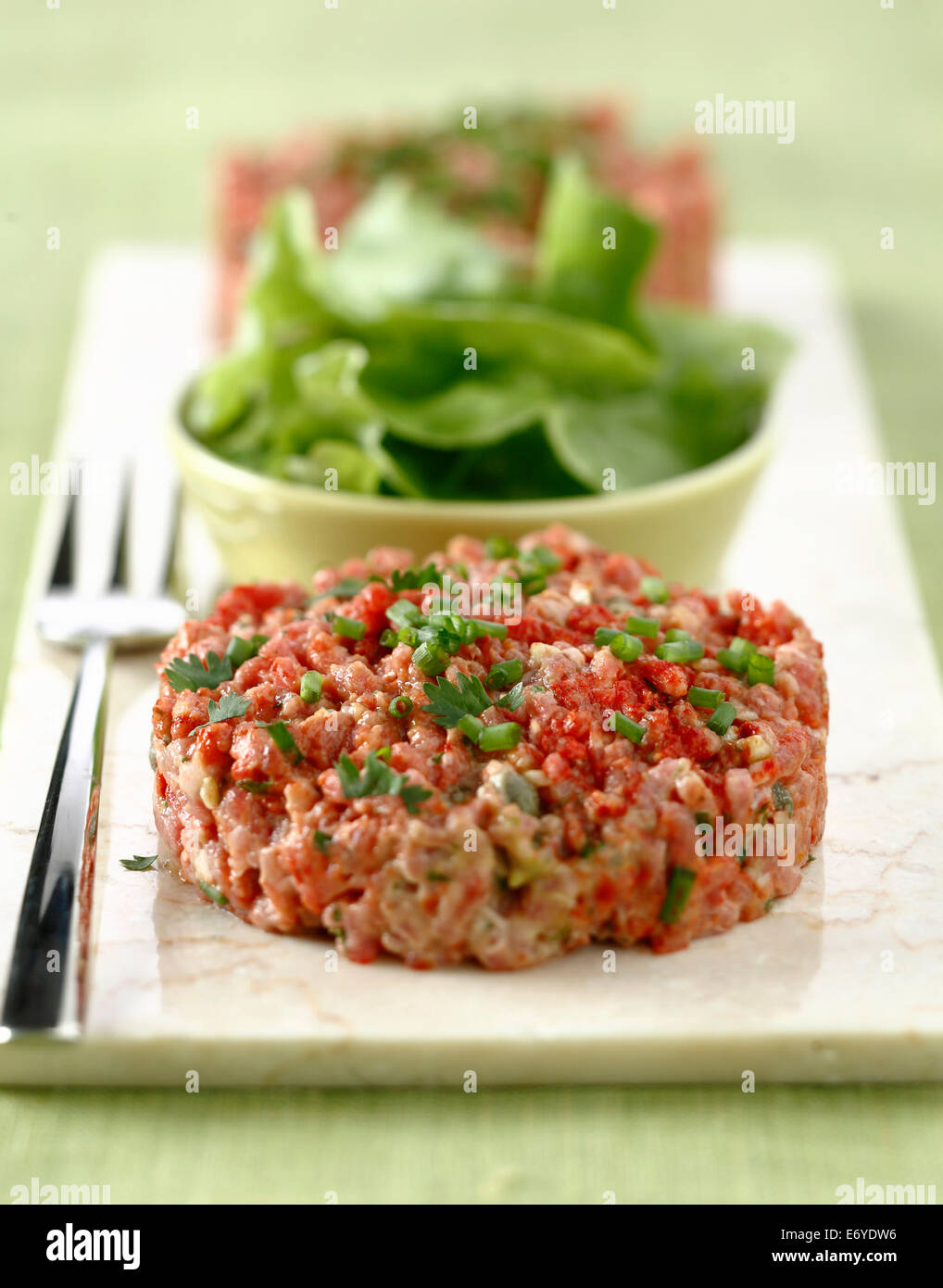 Beef tartare with saté Stock Photo