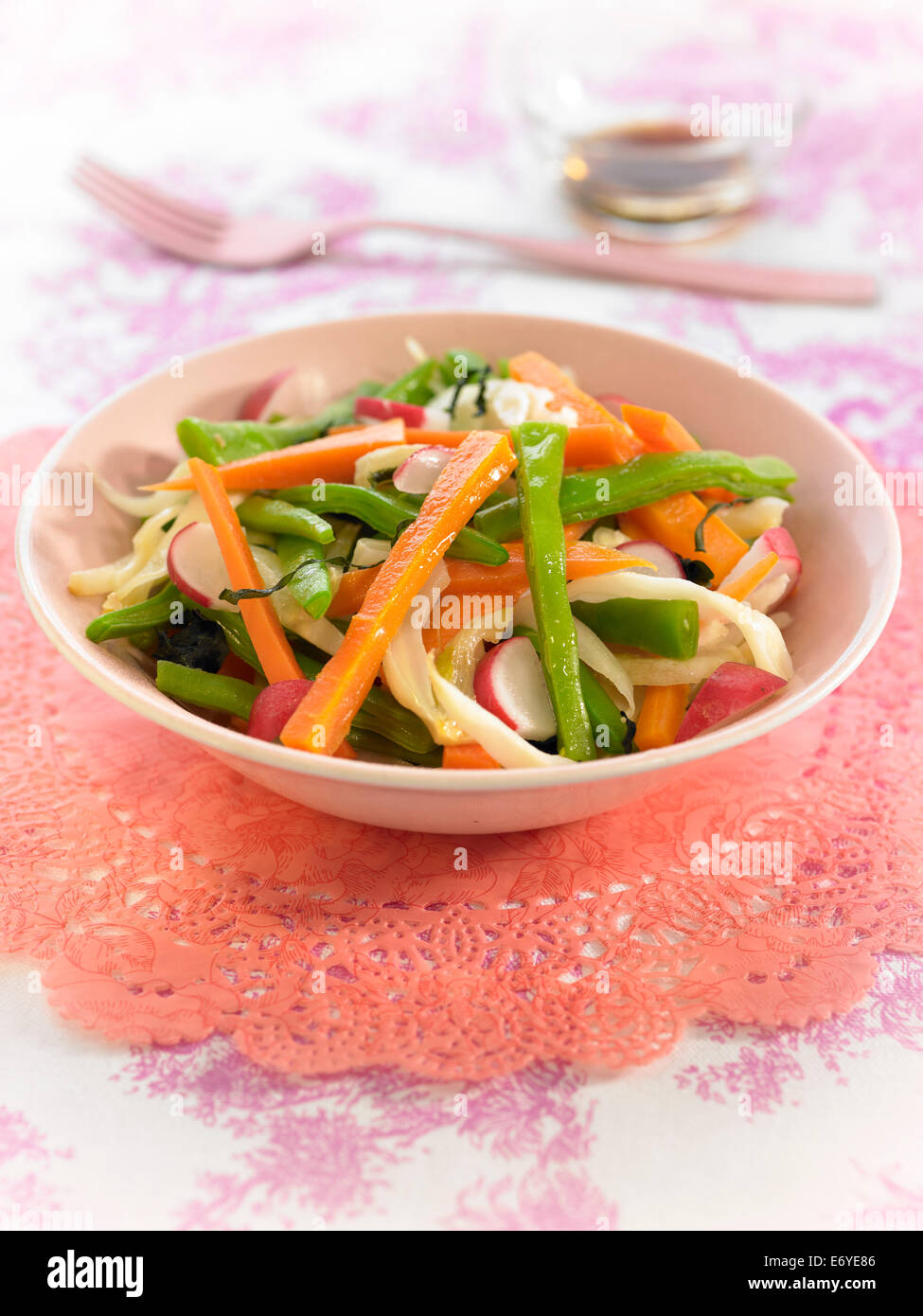 Crisp vegetable salad Stock Photo