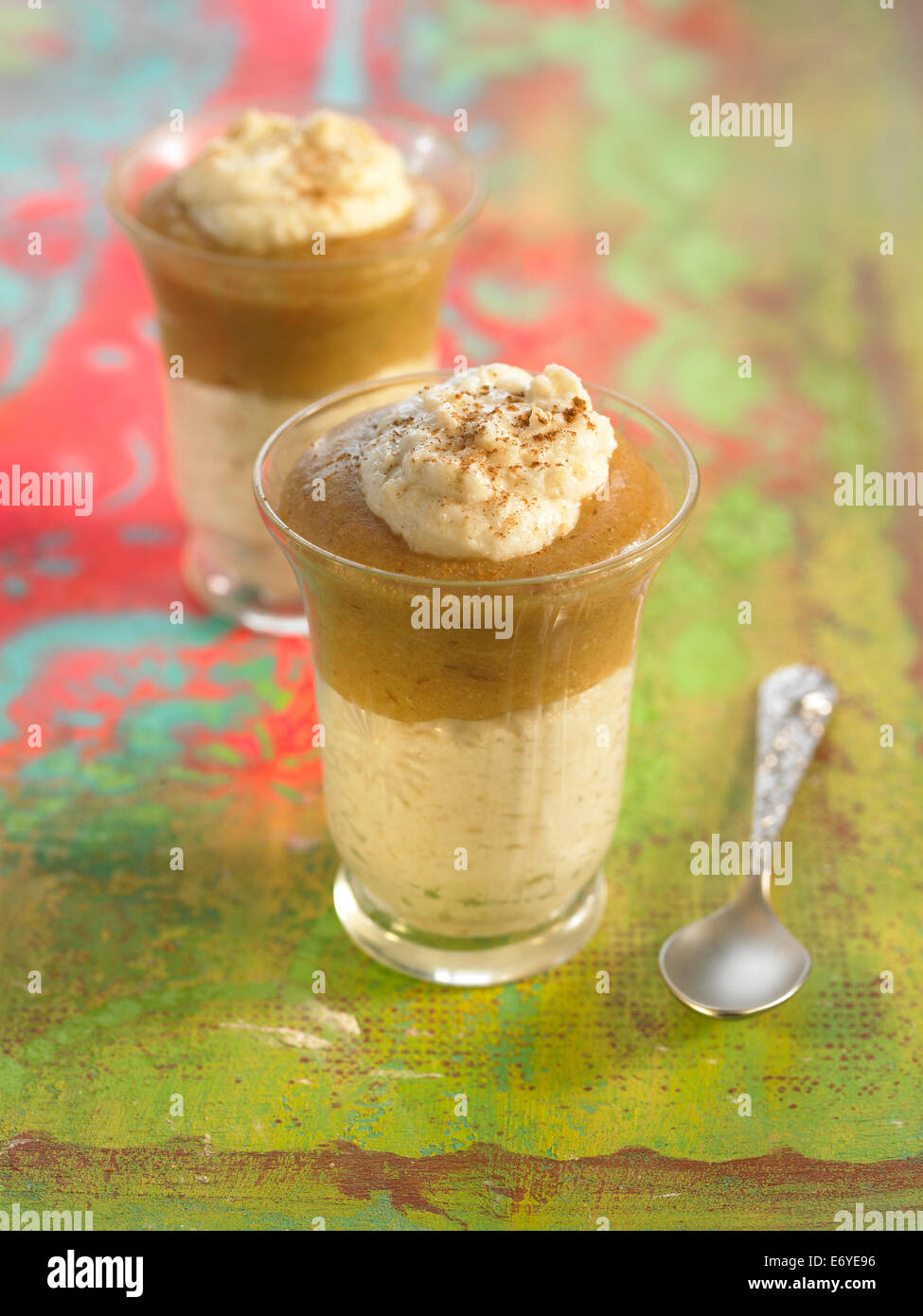 Creamy rice pudding Stock Photo