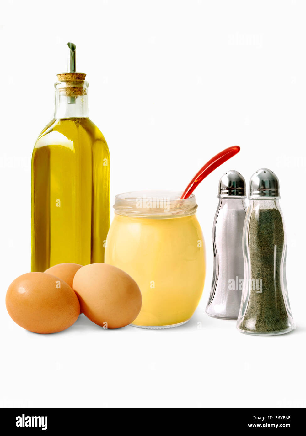 Ingredients for mayonnaise Stock Photo Alamy