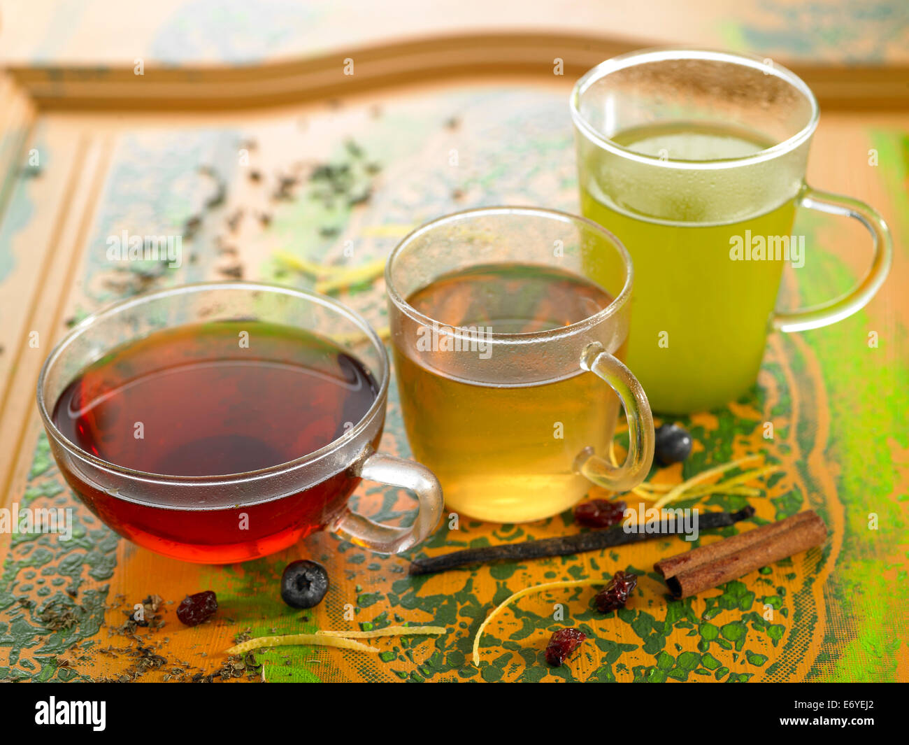 Variety of teas Stock Photo