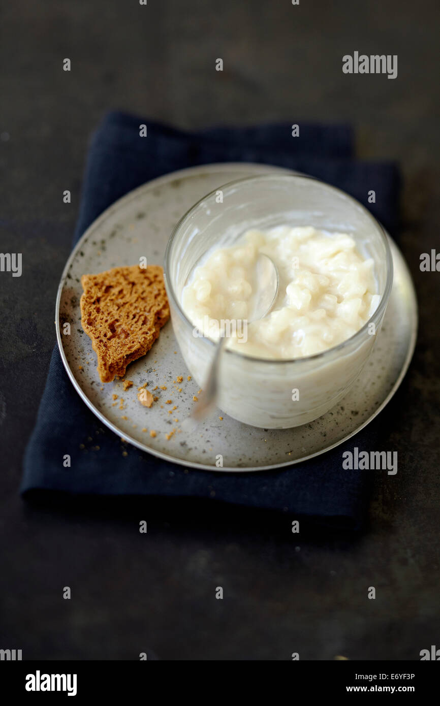 Coconut rice pudding Stock Photo