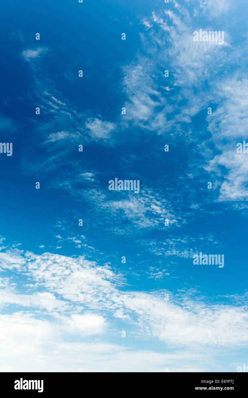 Blue Sky With White Clouds On Summer Day Stock Photo - Alamy