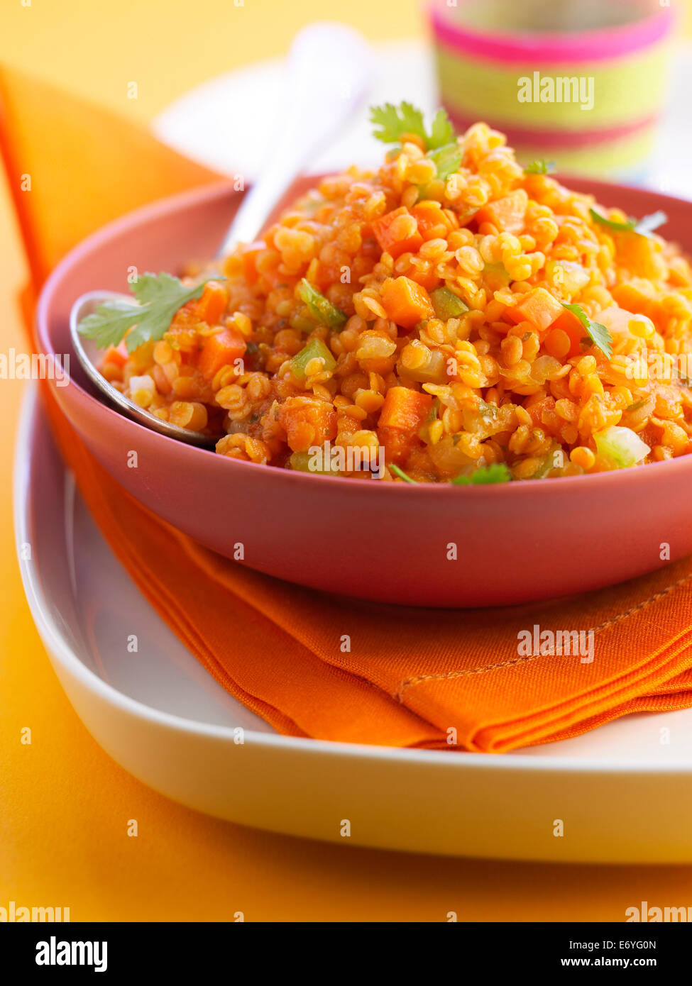 Orange lentils with carrots Stock Photo Alamy