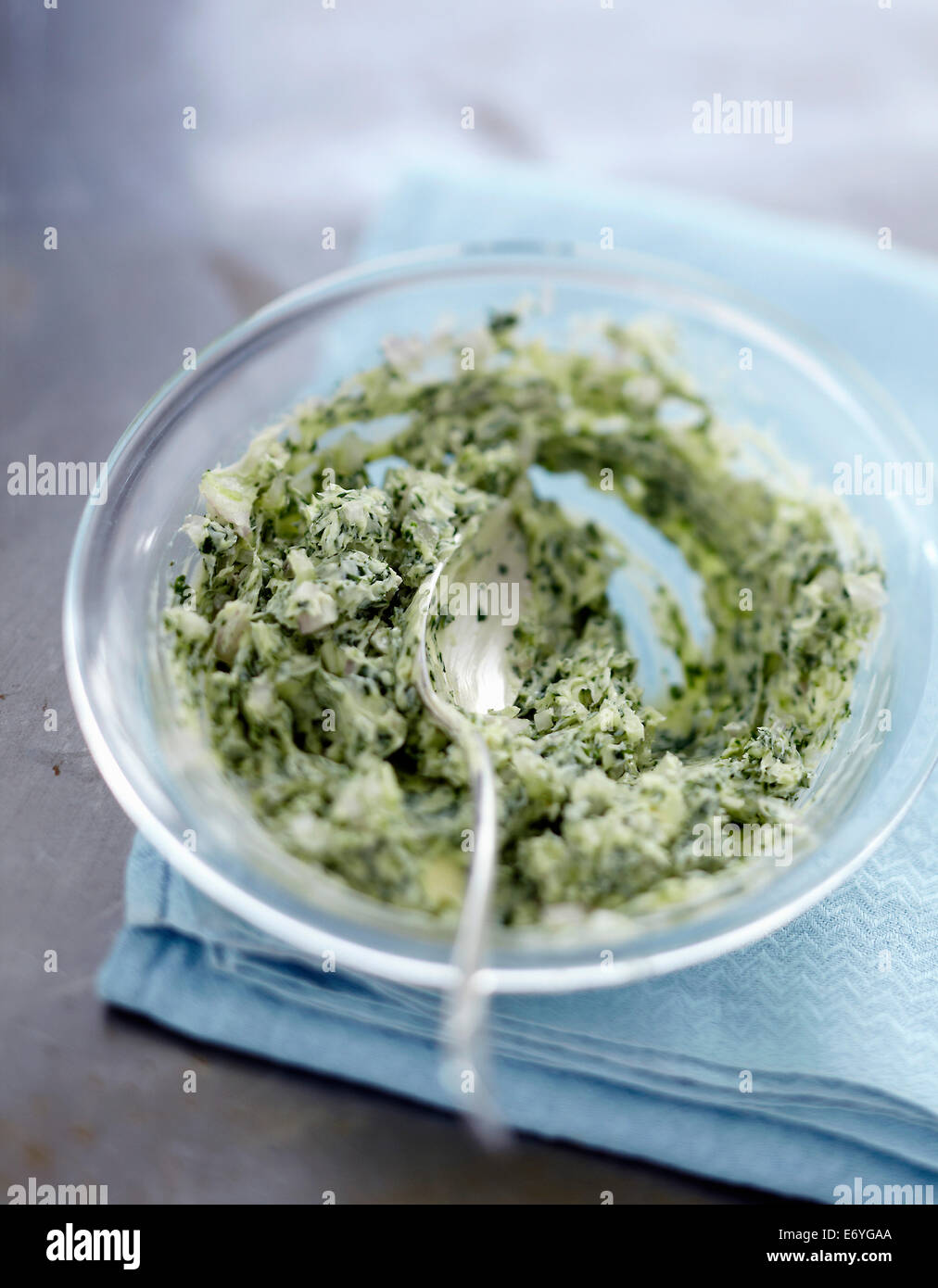 Preparing parsley butter Stock Photo Alamy
