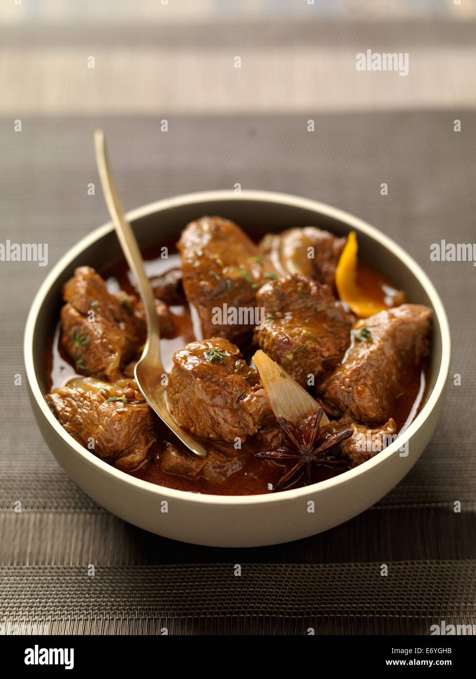 Spicy horse meat stew Stock Photo