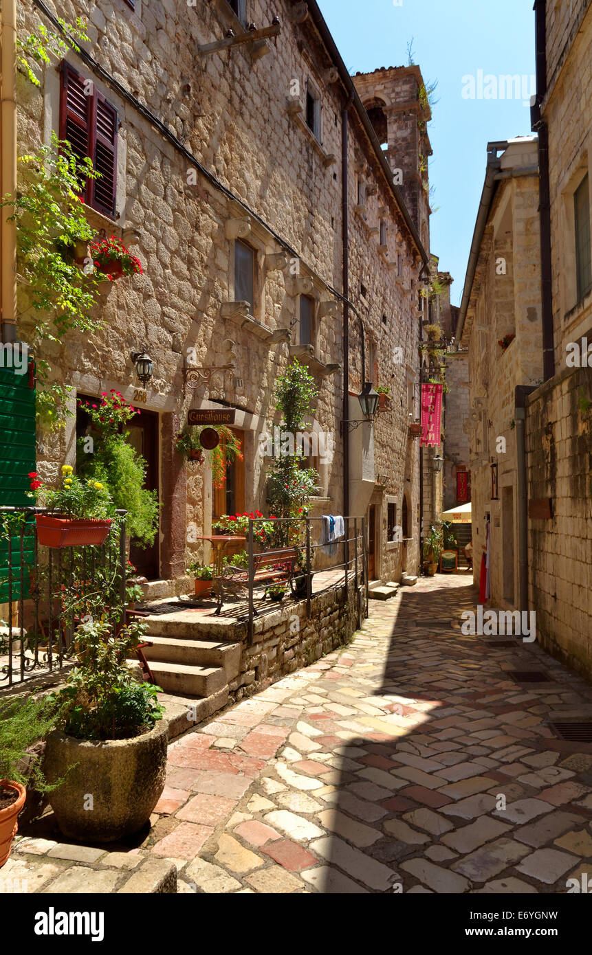 Old walled city of Kotor, Montenegro Stock Photo