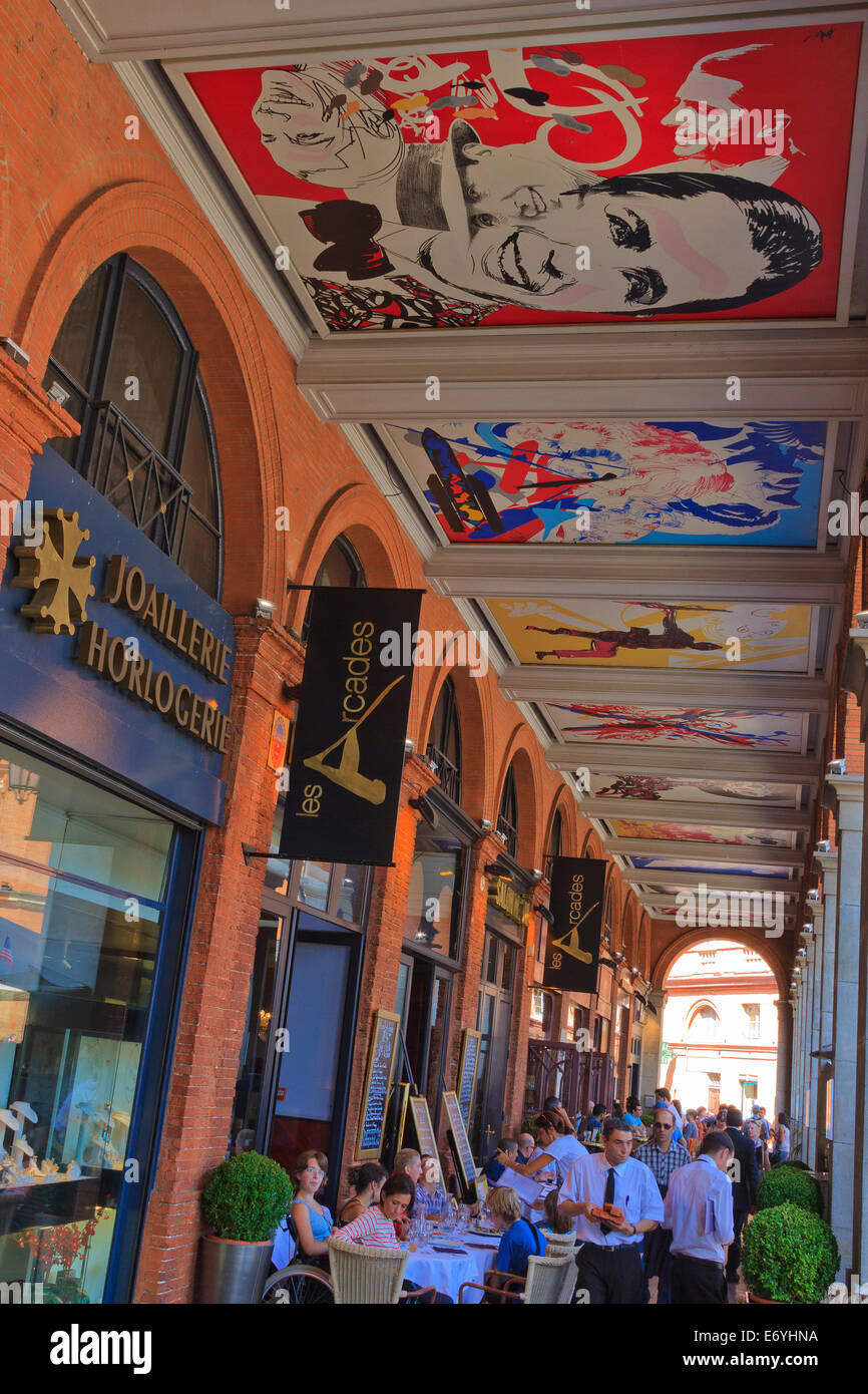 France, Toulouse, Les arcades Stock Photo