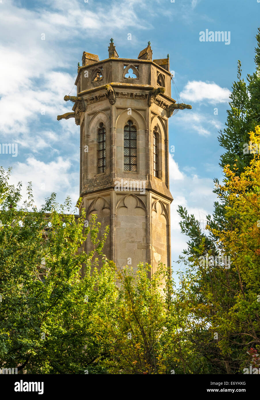 Carcassonne Basilique Saint Nazaire tower Stock Photo