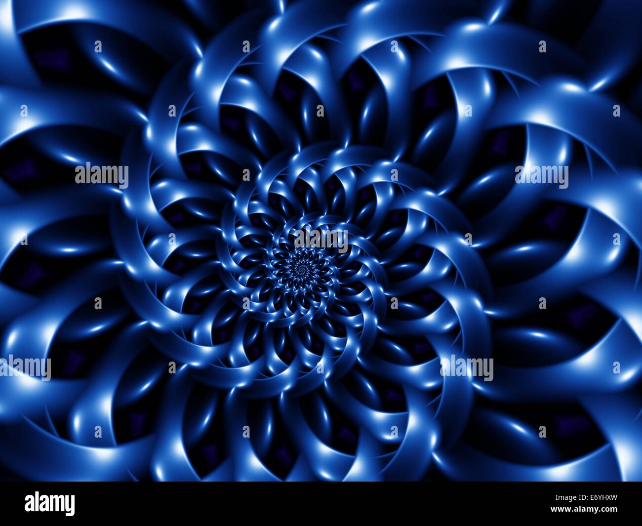Digital Blue Spiral Art Background Stock Photo - Alamy