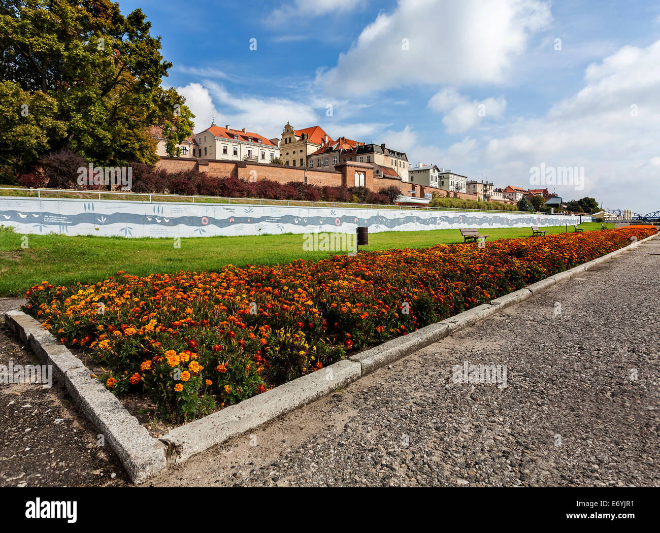 Torun old medieval town on Vistula bank, Poland Stock Photo