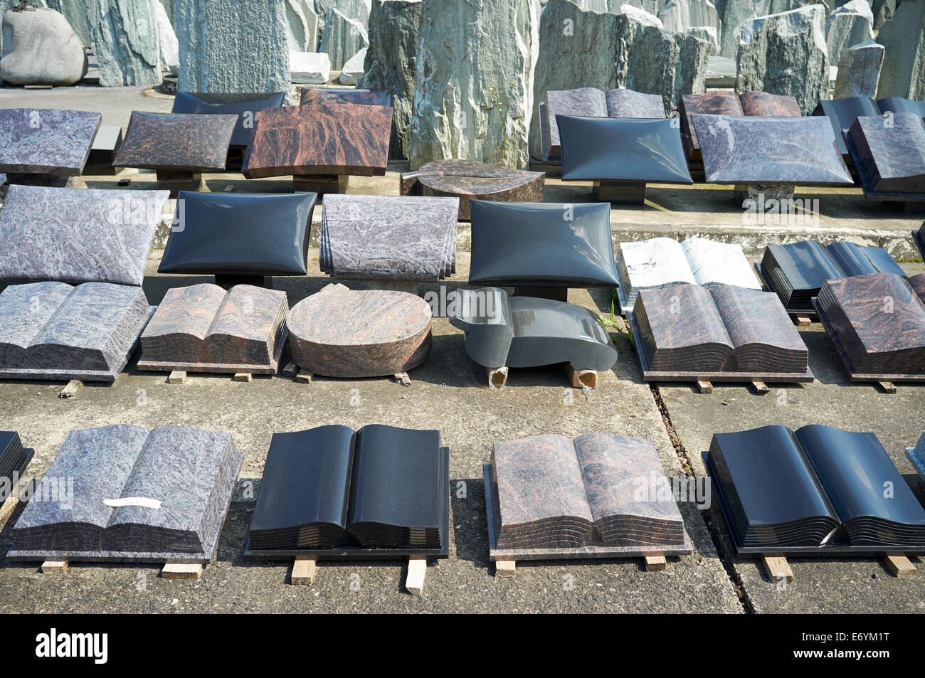 New grave stones for sale Stock Photo Alamy
