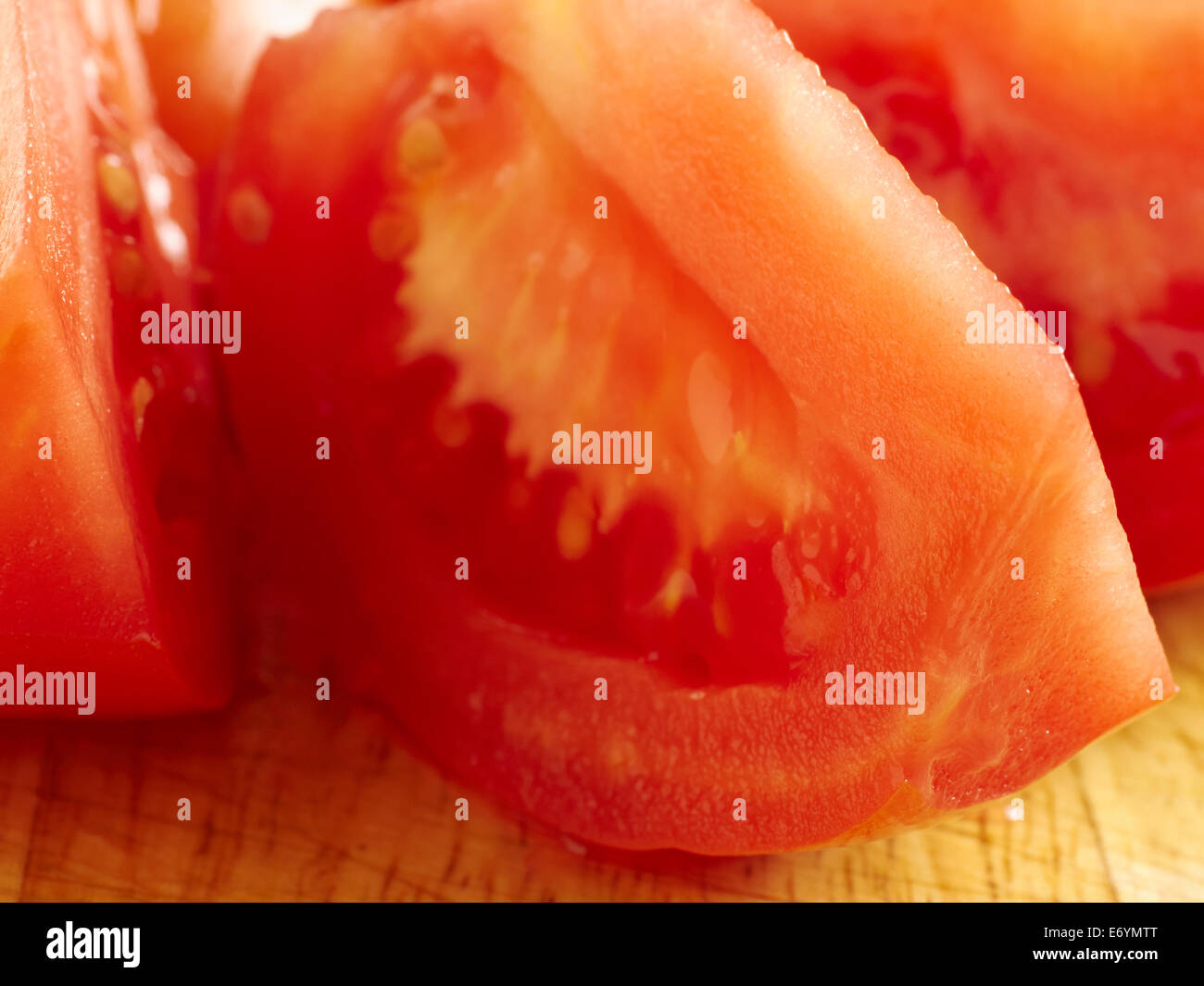 Wedges of ripe tomato Stock Photo