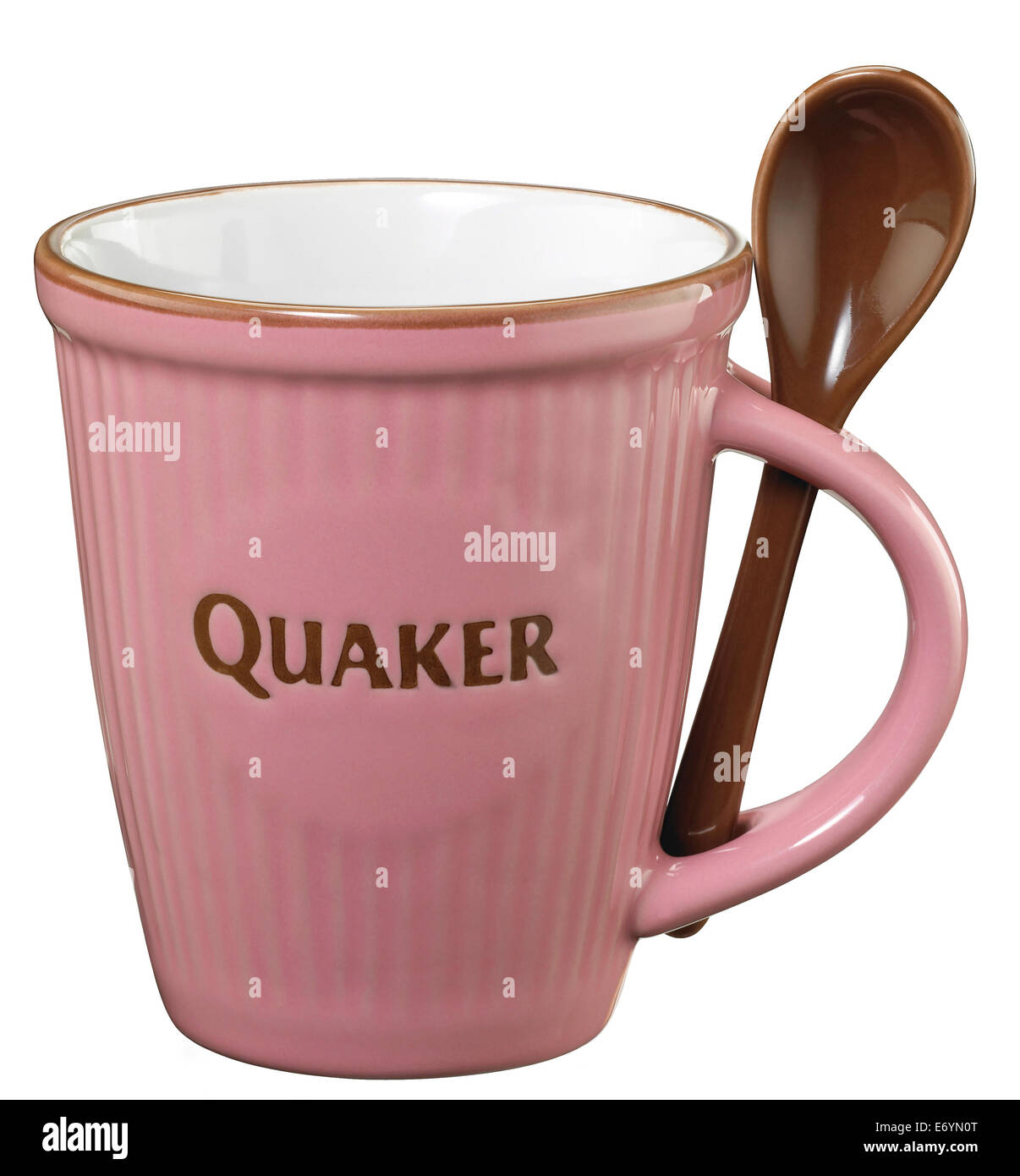 A cup for quaker isolated on white background Stock Photo - Alamy