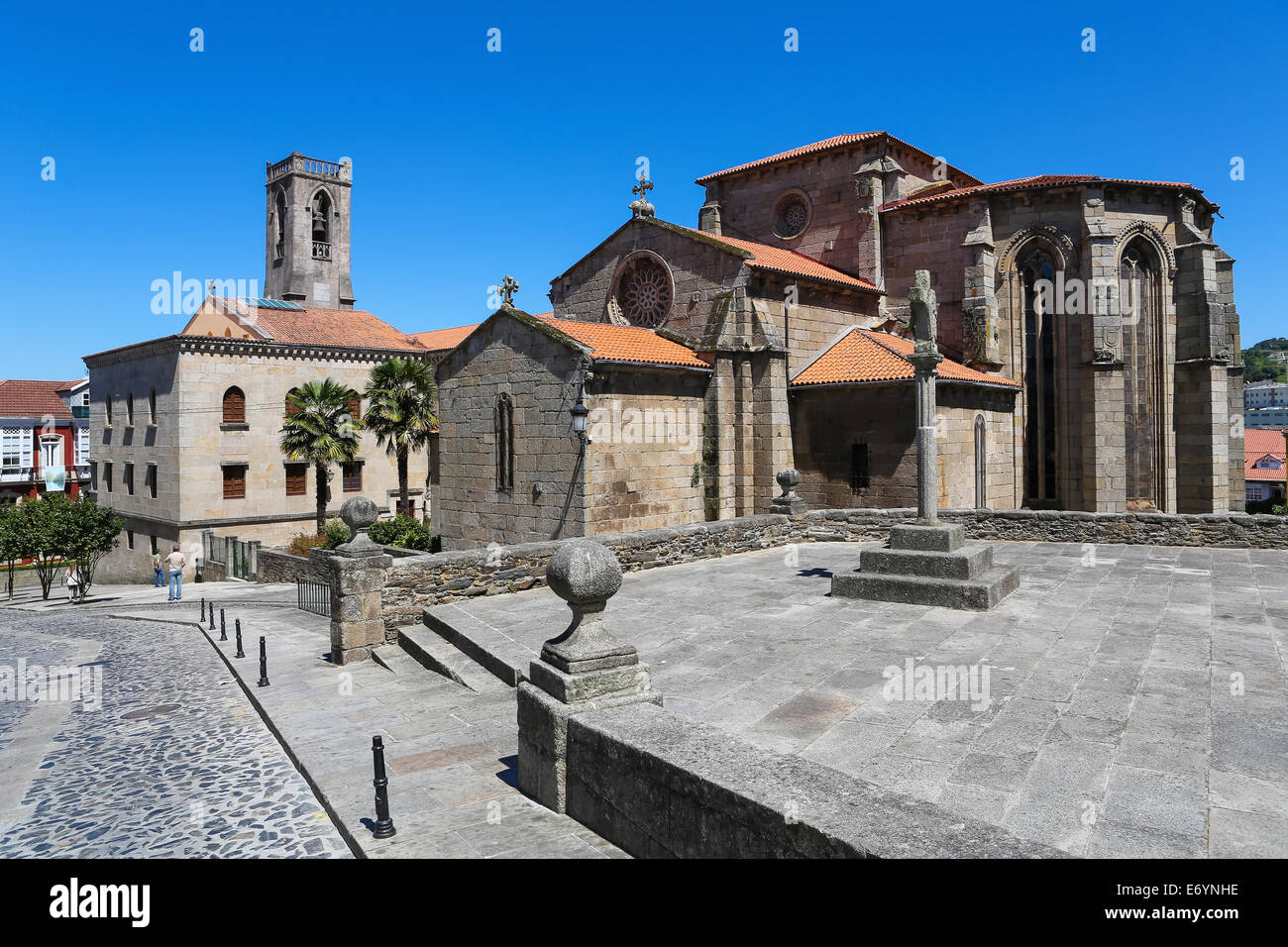BETANZOS, SPAIN - JULY 30, 2014: Igrexa de San Francisco or Church of Saint Francis in the historic town Betanzos, Galicia, Spai Stock Photo