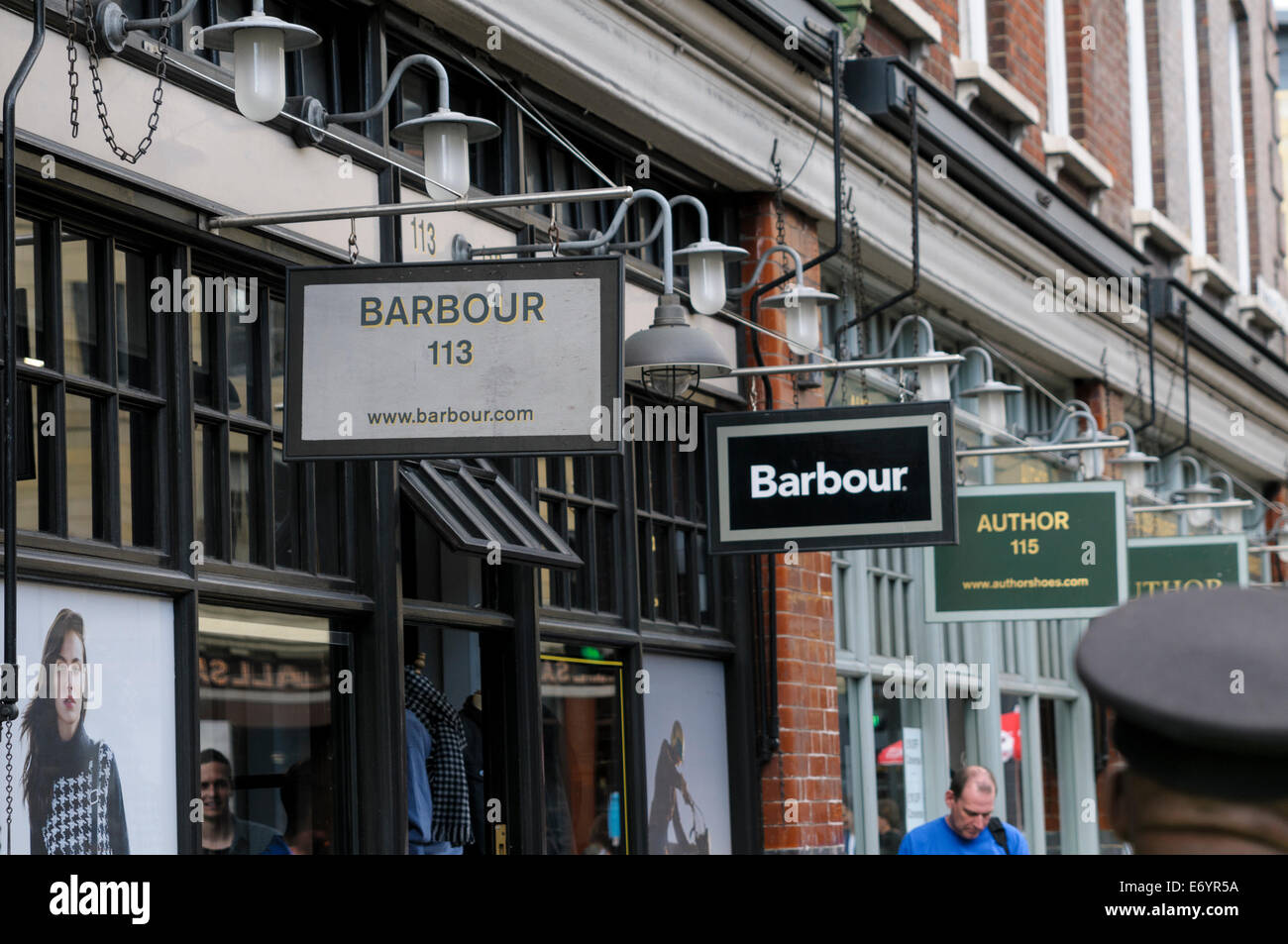 BARBOUR Shop in Spitafields, London, UK Stock Photo - Alamy