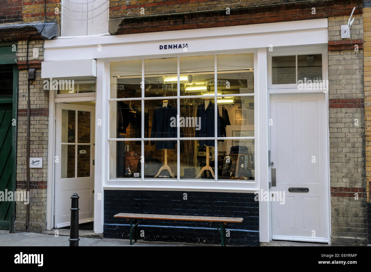 DENHAM front view shop in Shoreditch, London, UK Stock Photo Alamy