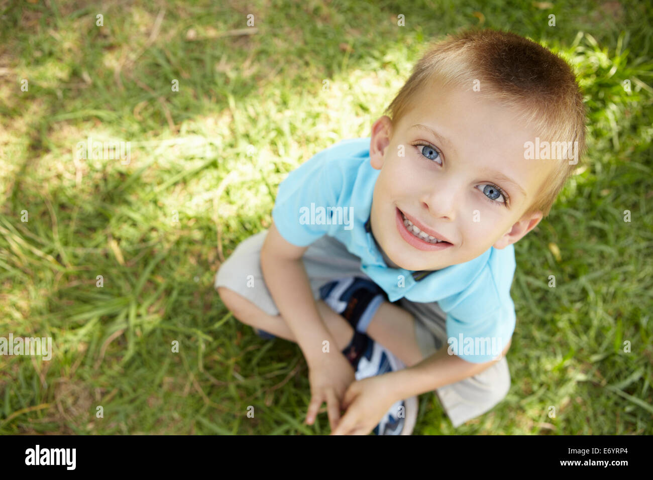 Portrait of young boy outdoors Stock Photo - Alamy