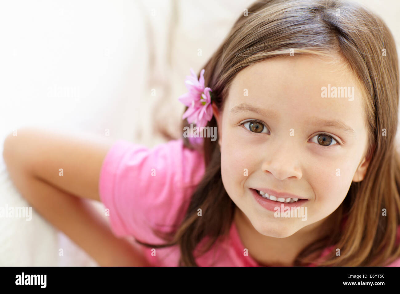 Little girl at home Stock Photo Alamy