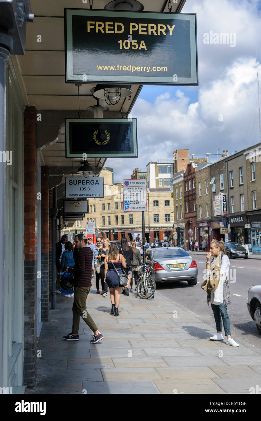 FRED PERRY Logo shop in Spitafields, London, UK Stock Photo - Alamy