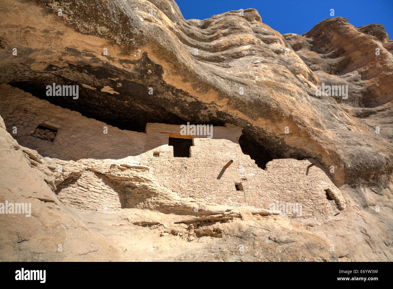 USA, New Mexico, Gila Cliff Dwellings National Monument, constructed over 700 years ago Stock Photo