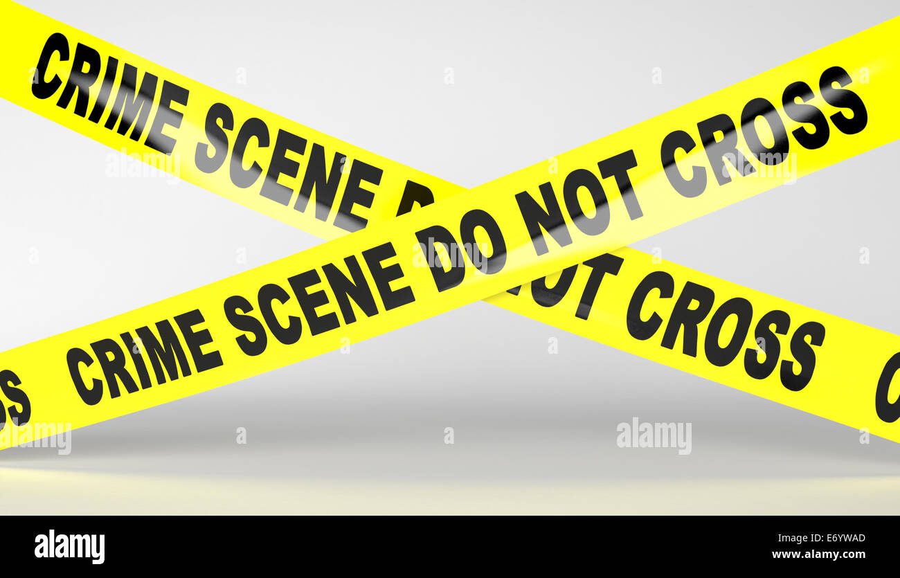 Crime scene tape. Do not Cross. Stock Photo