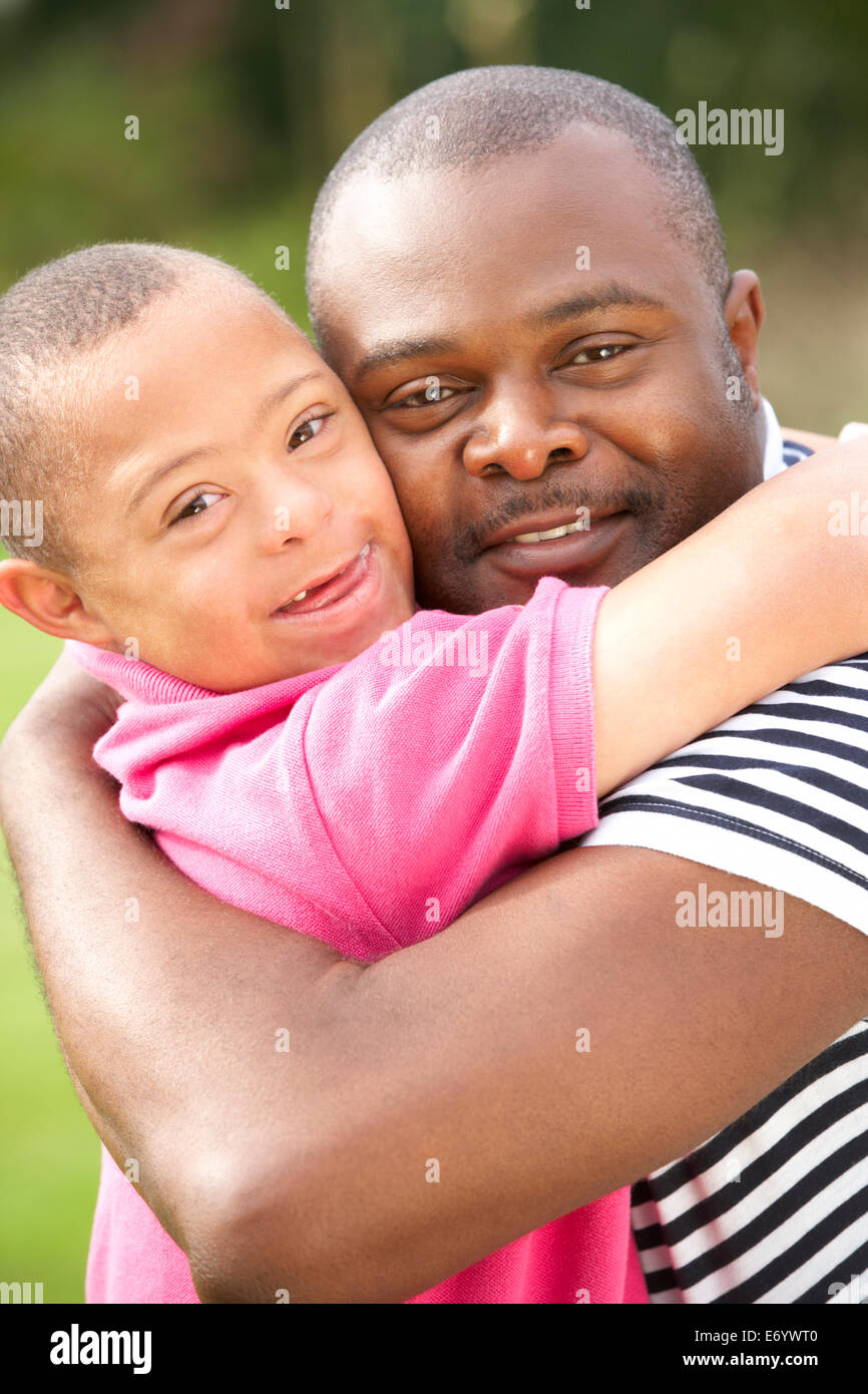 My son (14) has Down syndrome and is hugging people