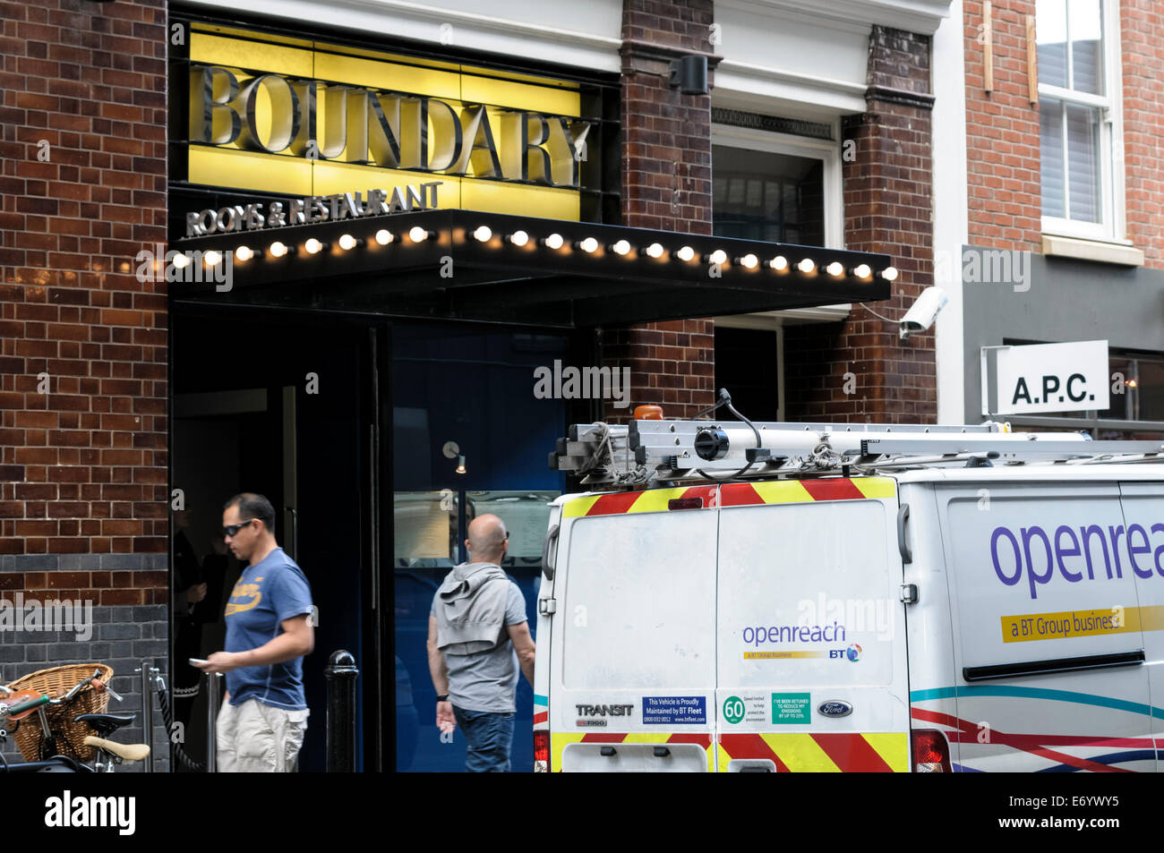 The Boundary Bar Restaurant main entrance Stock Photo