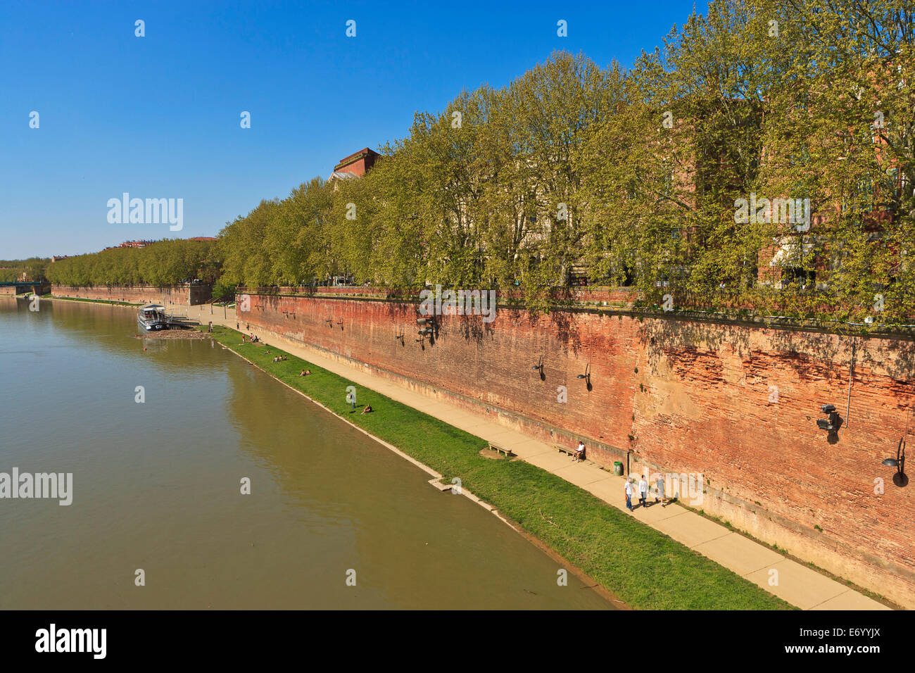 France, Toulouse, Garonne river banks Stock Photo