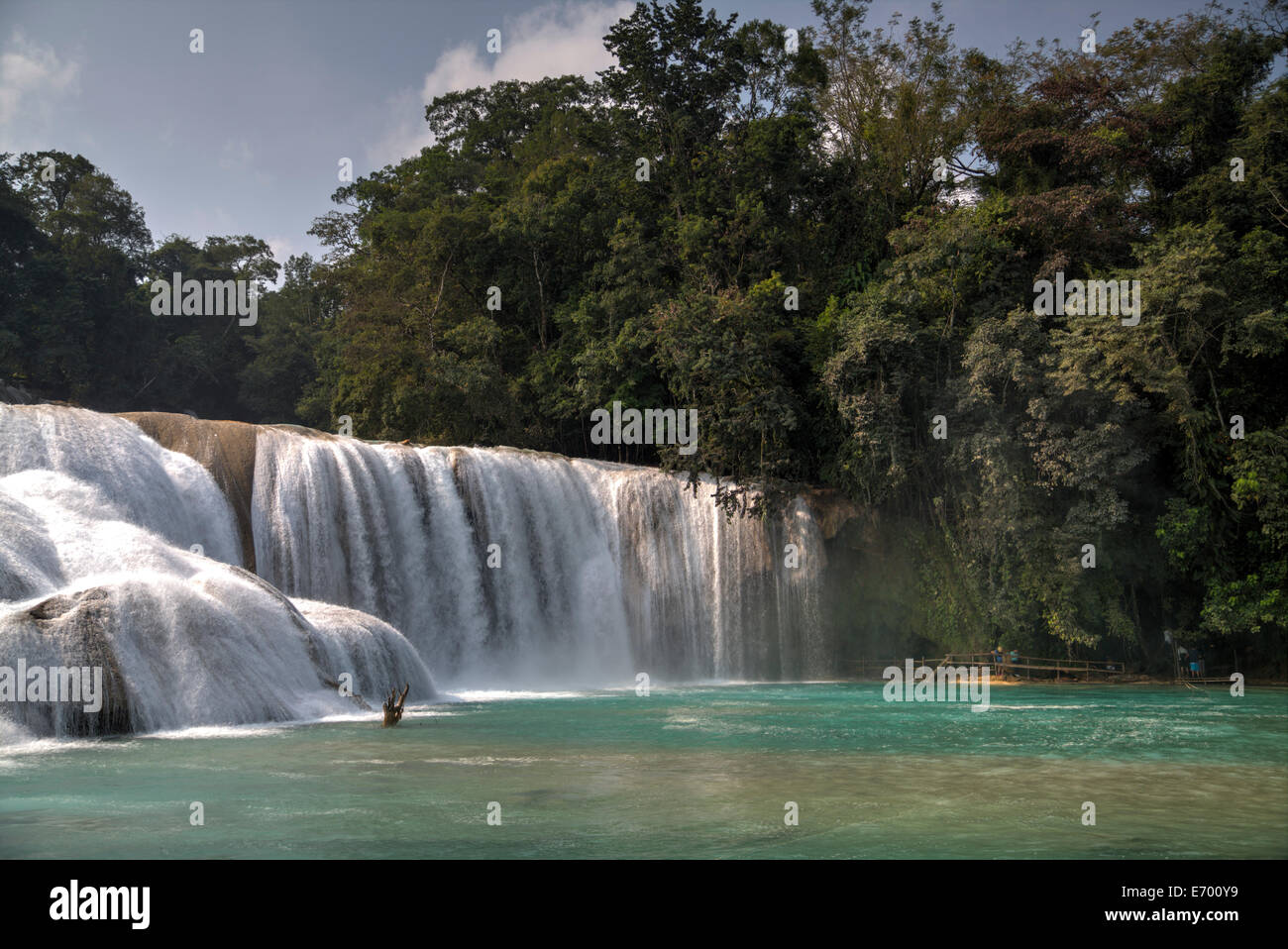 Mexico, Chiapas, near Palenque, Rio Tulija, Agua Azul de Nacional Parque Stock Photo