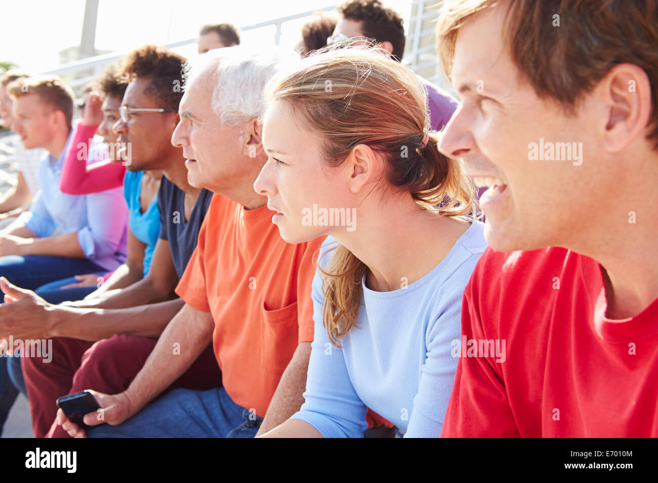 Audience Watching Outdoor Concert Performance Stock Photo