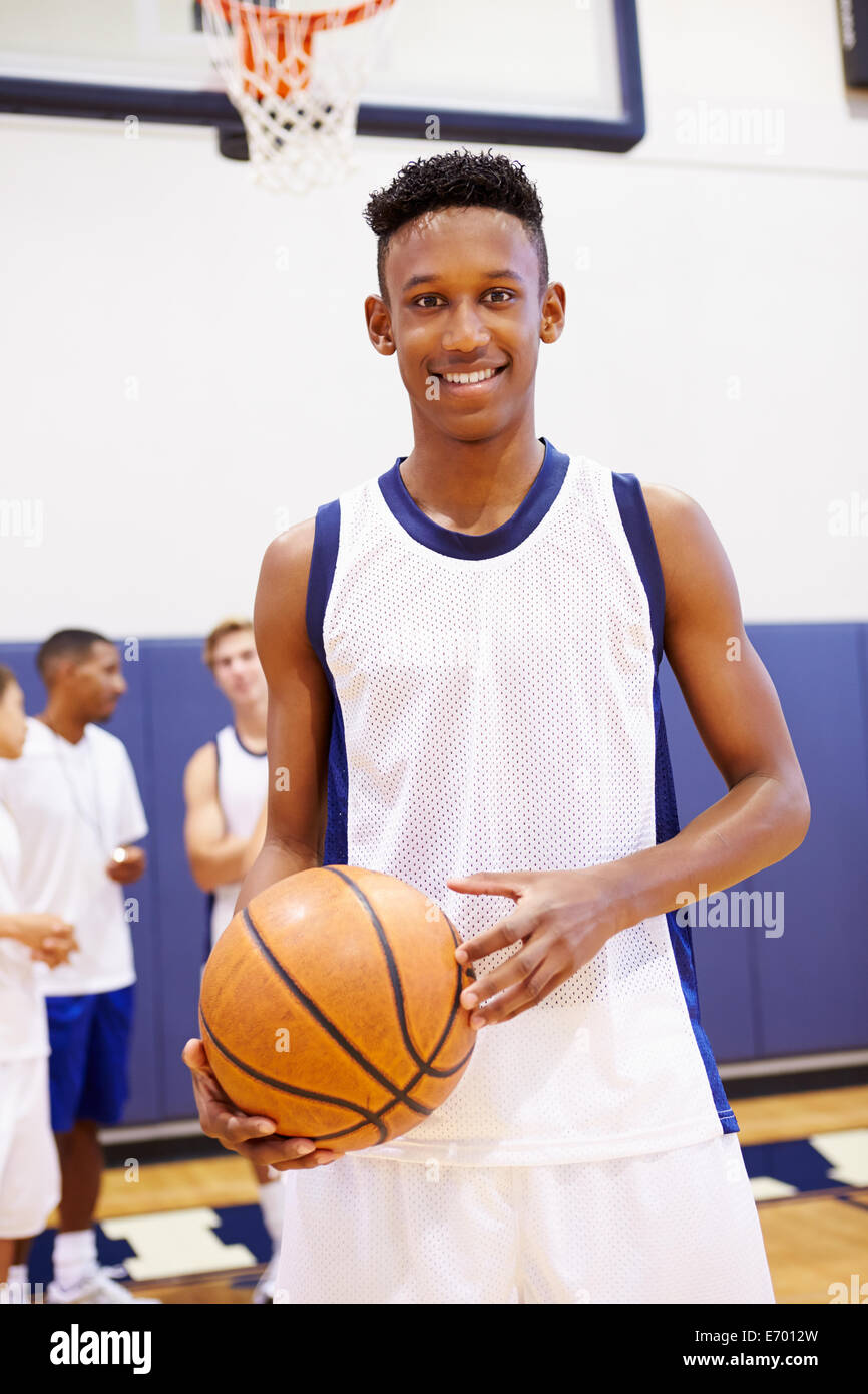 Portrait Of High School Basketball Player Stock Photo Alamy