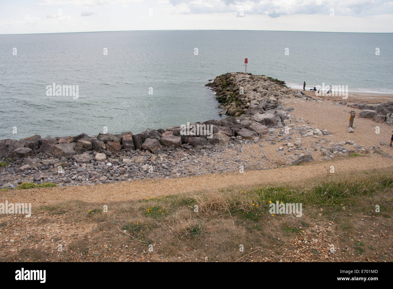 Sea wall at Barton on Sea, Dorset Stock Photo Alamy