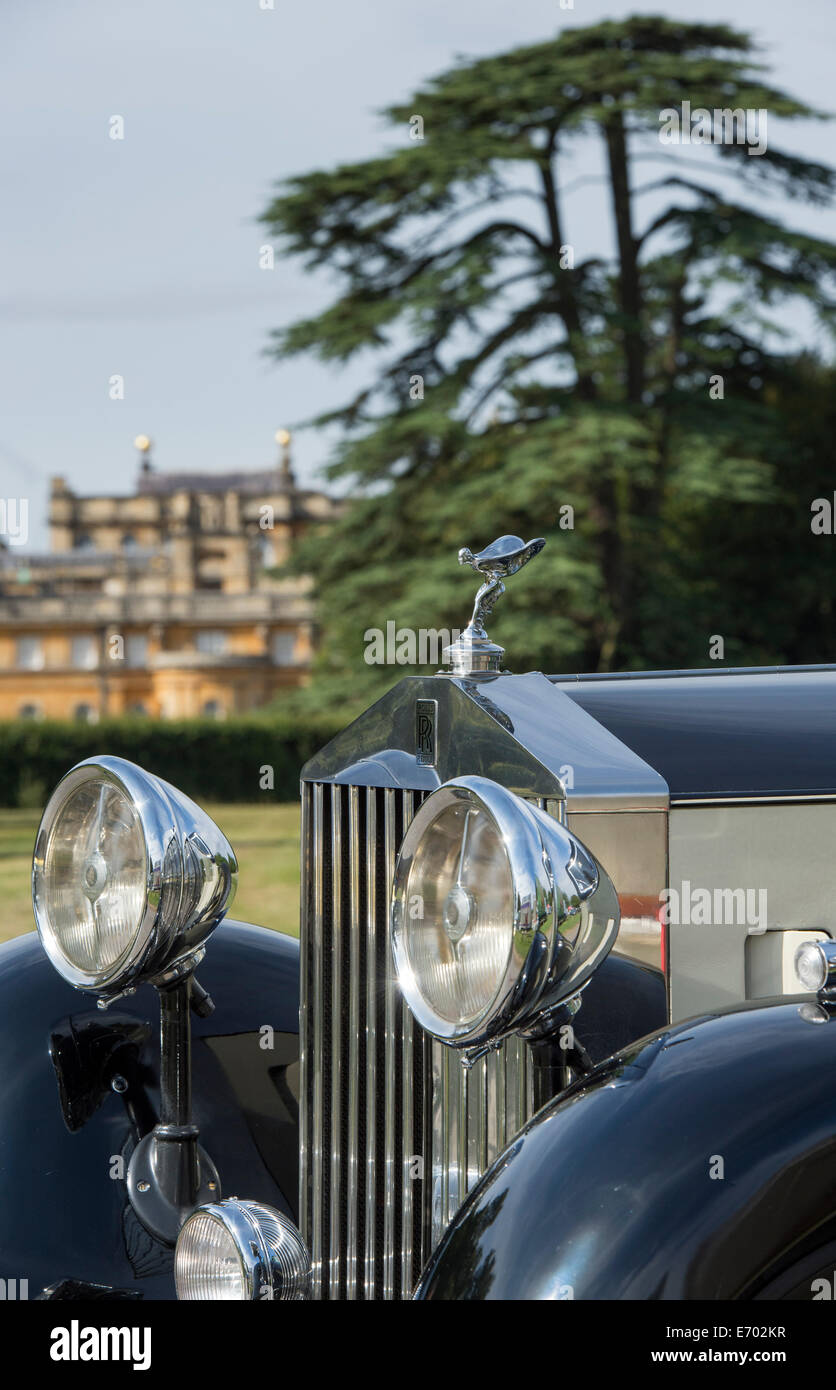 Vintage Rolls Royce car at Blenheim Palace Car show. Oxfordshire, England Stock Photo