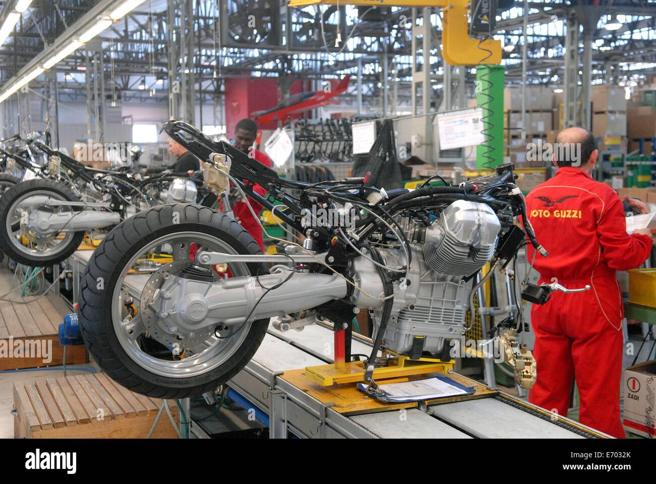 Motoguzzi motorcycle factory in Mandello Lario (Italy Stock Photo - Alamy